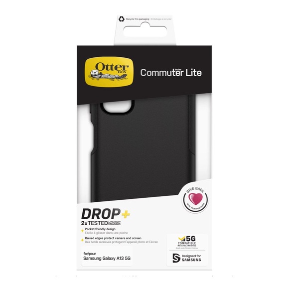 OtterBox Commuter Series Lite Case for Samsung Galaxy A13 5G-Black - Picture 8 of 11